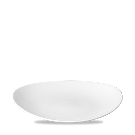 White Orbit Oval Coupe Plate 10"